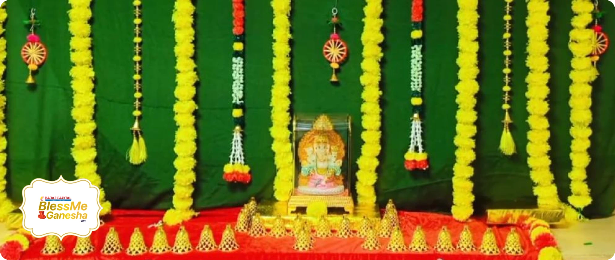 A decorated Ganesha installation at a Financial Prosperity Centre